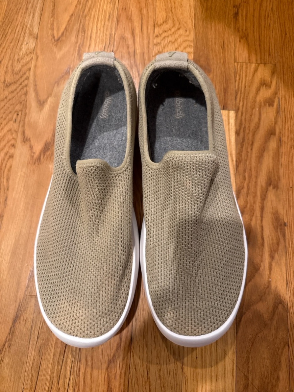 Allbirds Tree Loungers Eucalyptus Knit Slip-Ons Tan / Men’s 14